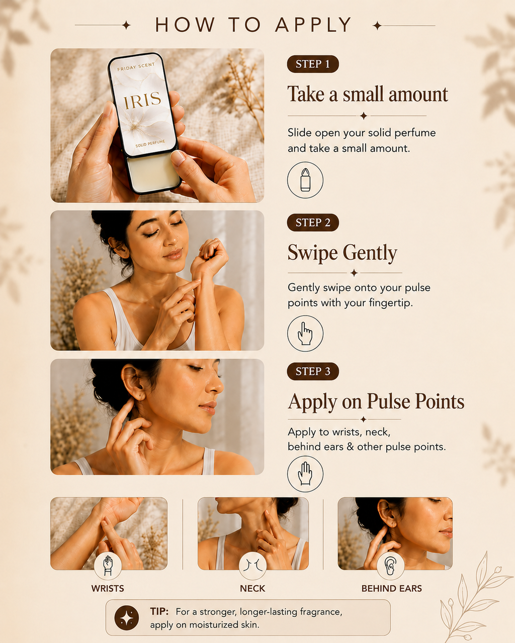 IRIS Solid Perfume – Fresh, Soft & Elegant
