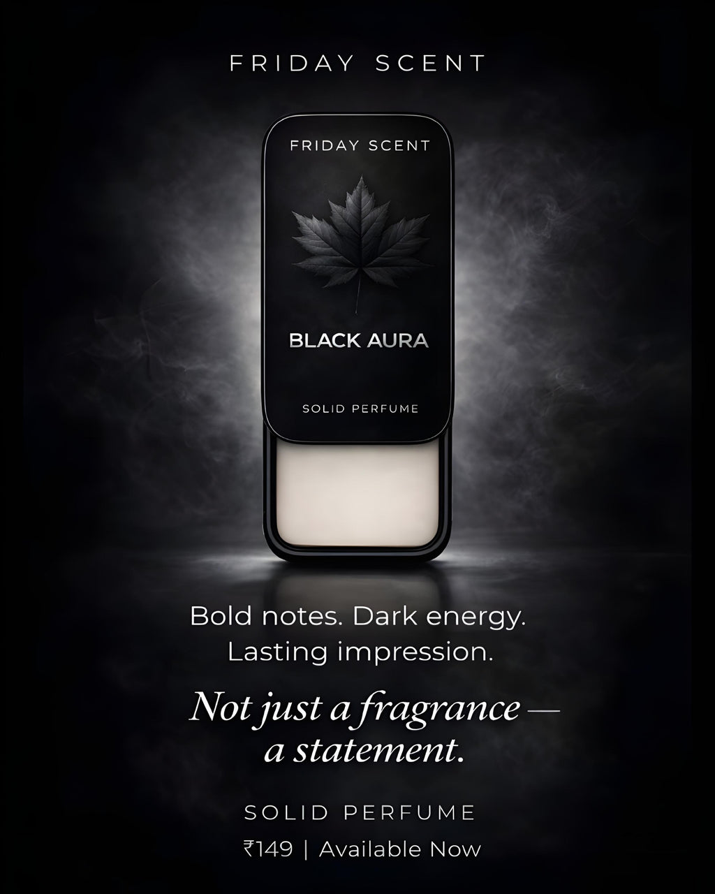 BLACK AURA Solid Perfume – Bold, Dark & Long-Lasting