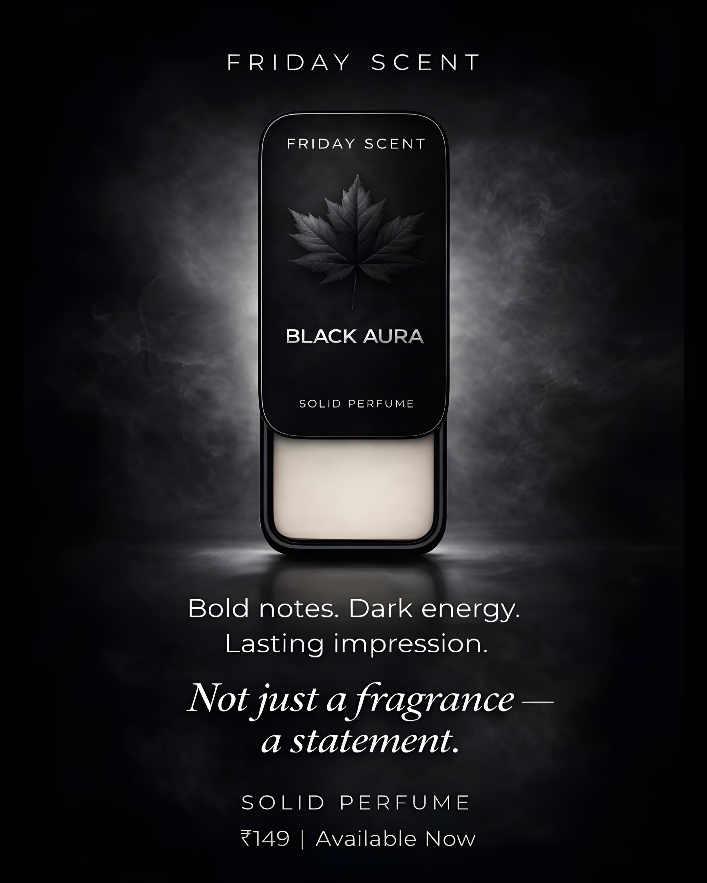 BLACK AURA Solid Perfume – Bold, Dark & Long-Lasting