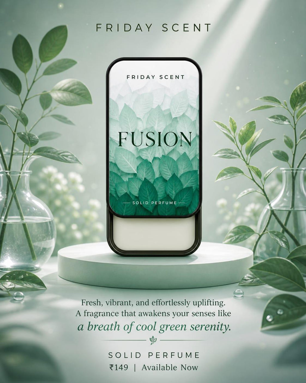 FUSION Solid Perfume – Fresh, Vibrant & Effortlessly Uplifting