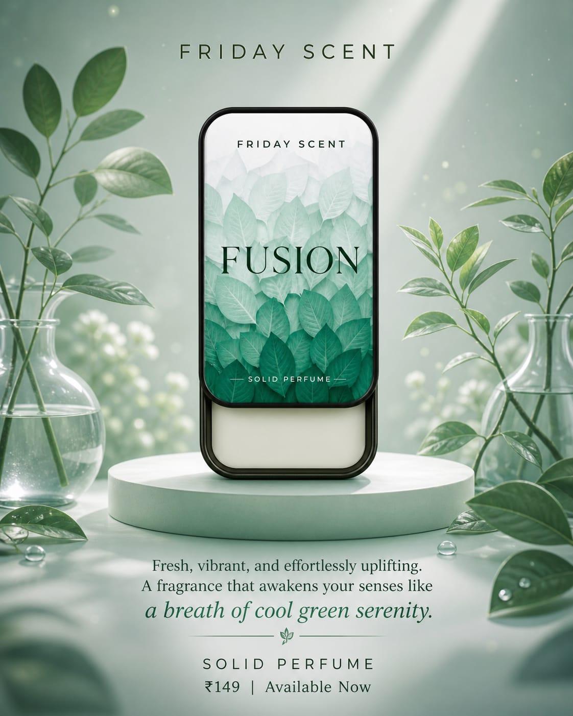 FUSION Solid Perfume – Fresh, Vibrant & Effortlessly Uplifting