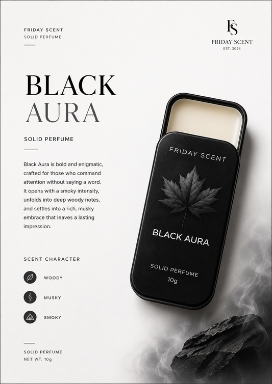 BLACK AURA Solid Perfume – Bold, Dark & Long-Lasting